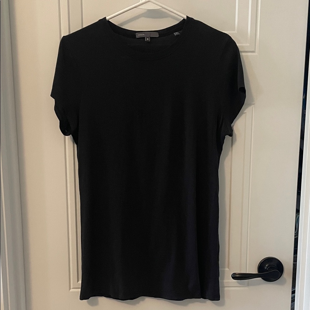 Classic Vince Black Women's Short Sleeve Top
